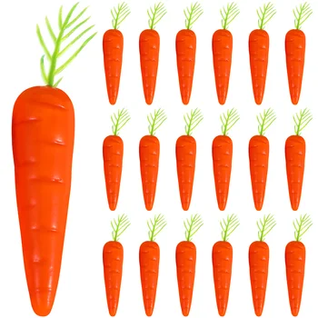 25 Шт Маленькая Морковь Орнамент Поддельные Модели Мини-Моркови Декоративный Кролик Морковь Овощная Игрушка Поделки для Пасхальной вечеринки Дома Изображение