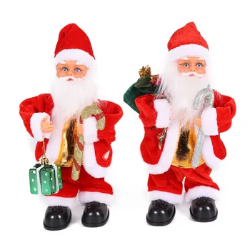 Новые электрические Игрушки Санта-Клауса, Рождественские детские игрушки, колокольчики, Игрушки Санта-Клауса, Рождественские украшения Изображение