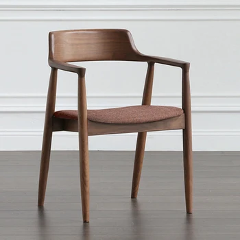 Креативный минималистичный стул Nordic Lounge С кожаной спинкой для макияжа, кресло для взрослых, Офисная мебель для дома на открытом воздухе Изображение