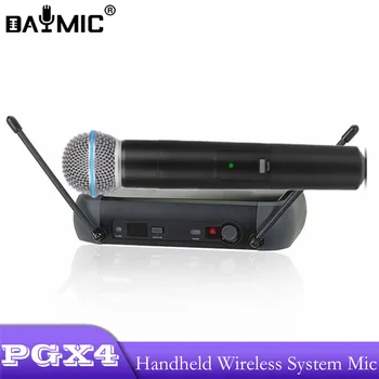 Профессиональная система для вокала с большим радиусом действия, портативная беспроводная микрофонная система PGX4 Изображение