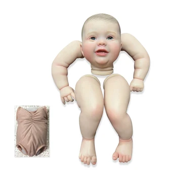 NPK 24-дюймовый размер готовой куклы Реборн, уже окрашенной, реалистичные мягкие на ощупь Гибкие готовые детали куклы Kodi с телом и глазами Изображение