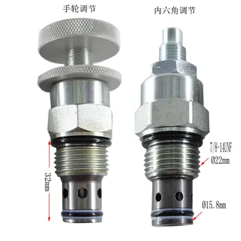 Дроссельный клапан гидравлический двухходовой запорный клапан LF-10 клапан ручной регулировки скорости LNV-10 резьбовой картриджный клапан Изображение