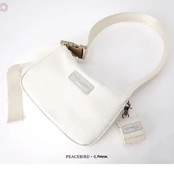Сумка женская летняя нейлоновая унисекс мягкая модная простая сумка через плечо, сумочка-портмоне, композитная сумка через плечо Изображение
