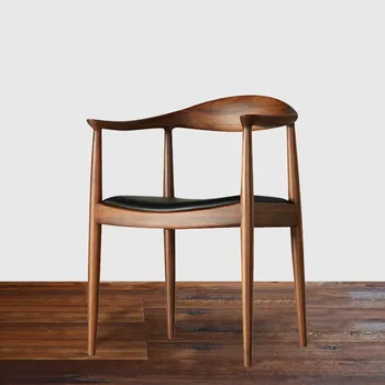 Эргономичные обеденные стулья в скандинавском стиле, дизайн кухни из дерева, роскошные обеденные стулья для ресторана Simple Silla Nordica Home Furniture FY40XP Изображение