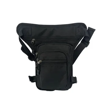 Мужские холщовые сумки с заниженной талией, уличная мотоциклетная сумка для работы, мужская маленькая сумка для рыбалки Luya, сумка через плечо, черная Изображение