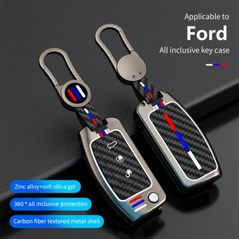 Складной Ключ Из Цинкового Сплава Для Автомобильных Ключей Ford Fiesta Focus 2 Ecosport Kuga Escape Falcon B-Max C-Max Eco Sport Galaxy Изображение