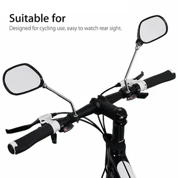 2шт Велосипед MTB Руль, Регулируемые боковые зеркала заднего вида, Замена аксессуаров для велосипедов Изображение