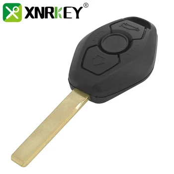 XNRKEY 3 Кнопки Дистанционного Ключа Автомобиля Shell Fob для BMW 1 3 5 6 7 Серии X3 X5 Z3 Z4 Сменный Чехол Для Ключей с Неразрезанным Лезвием HU92 Изображение