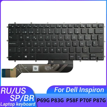НОВАЯ русская/американская/испанская/Бразильская клавиатура для ноутбука DELL Inspiron P69G P69G001 P83G P83G001 P58F P58F001 P70F P70F001 P87G P87G001 Изображение