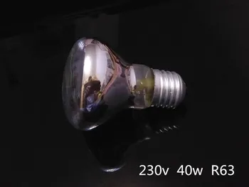 Нагревательная лампа E27 220V 40w Диаметр 63 мм; Отражающая лампа E27 R63 220V для ванной комнаты; нагревательная лампа R63 E27 220V 40W Изображение
