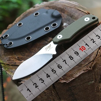 Ножи с фиксированным лезвием из стали 7CR13 с ножнами EDC для выживания в походе, охоты, Тактические карманные EDC Инструментальные ножи Изображение