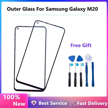 100% Новый ЖК-Дисплей Для Samsung Galaxy M20 Оригинальный Телефон ЖК-Передняя Внешняя Стеклянная Панель Замена Сенсорного Экрана Изображение