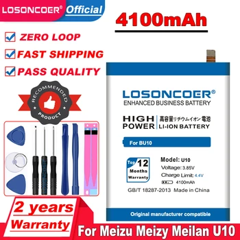 Аккумулятор LOSONCOER 4100mAh BU10 для Meizu Meizy Meilan U10 Battery Изображение