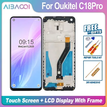 AiBaoQi Совершенно Новый Сенсорный Экран 6,55 Дюйма + ЖК-дисплей 2244x1080 + Замена Рамки В Сборе Для Телефона Oukitel C18 Pro Изображение