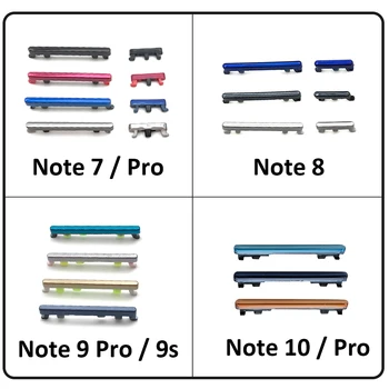 Новая боковая кнопка регулировки громкости + набор кнопок включения / выключения для запасных частей Redmi Note 7 8 9 10 Pro Изображение