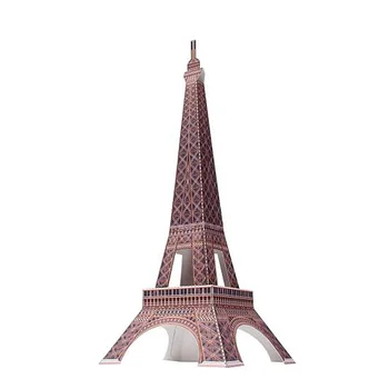 Франция Эйфелева башня Складная мини 3D бумажная модель Papercraft DIY Art Origami Building Детские игрушки ручной работы для взрослых QD-127 Изображение