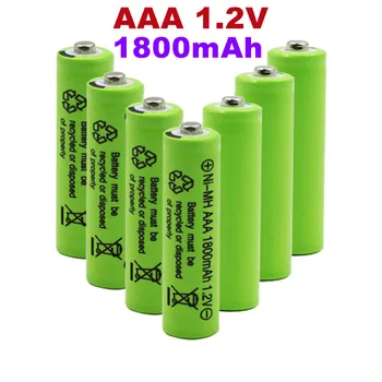 100% новая оригинальная качественная аккумуляторная батарея AAA 1800 мАч 1,2 В AAA 1800 мАч Ni-MH аккумуляторная батарея 1,2 В 3A Изображение
