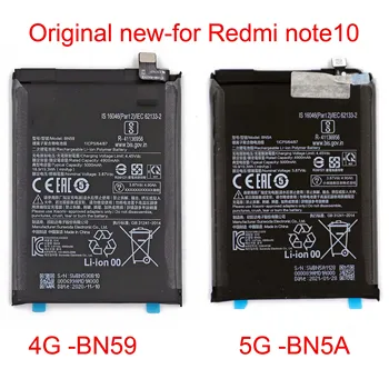 100% Оригинальный Новый Аккумулятор для Xiaomi Redmi note 10 Global 4G BN 59/5G версия Мобильного телефона BN5A Встроенный Гибкий кабель Li-lon bateria Изображение