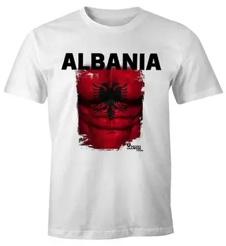 Мужские футболки Мода 2019, Футболка Herren Footballer Albanien Flagge, Футболка С Флагом Албании, Футболка С Коротким рукавом Изображение