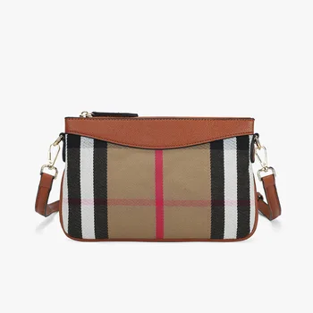 KUROYABU Изысканная цветовая контрастная квадратная сумка, простая холщовая сумка для отдыха, многофункциональные сумки из искусственной кожи высокого качества. Изображение
