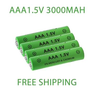 Новый 1.5 V AAA Аккумулятор 3000mAh Аккумуляторная Батарея NI-MH 1.5 V AAA Аккумулятор для Часов, Мышей, Компьютеров, Игрушек и так далее + Бесплатная Доставка Изображение