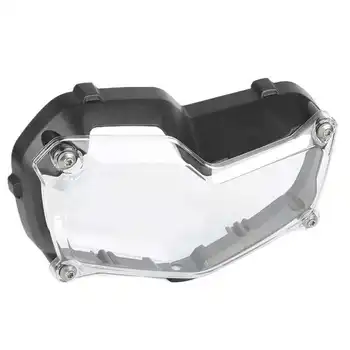 Защита фары, прозрачная линза, Пылезащитная прочная крышка объектива фары с черной рамкой для аксессуаров для мотоциклов Изображение
