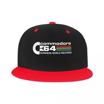 Изготовленная на заказ Крутая бейсболка с логотипом Commodore Женская Мужская Компьютерная кепка с плоской спинкой в стиле хип-хоп для папы Уличная одежда Изображение
