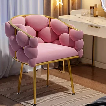 Роскошное Игровое Офисное кресло Трон Свадебные Розовые стулья с скандинавским Акцентом Туалетный столик Мобильная Мебель для гостиной WXH30XP Изображение