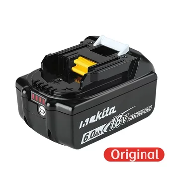 100% Оригинальная литиевая батарея емкостью 6000 мач18 В для Makita BL1830B BL1850B BL1840 BL1860 BL1815 Изображение