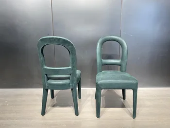 Простой современный кожаный обеденный стул Изображение
