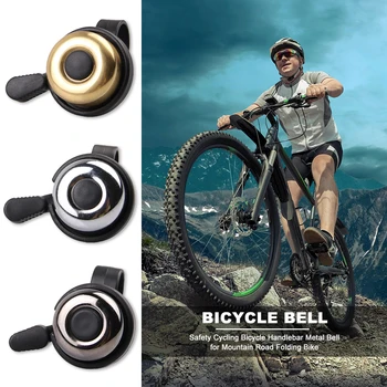 Металлический велосипедный звонок, кольцо для руля MTB для горной дороги, Звуковая сигнализация, Защитный наружный звонок, Велосипедные колокольчики, Кольцо для велосипеда, аксессуар для велосипеда Изображение