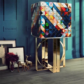 2020 самый популярный современный креативный дизайн металлического деревянного буфета для мебели класса люкс с несколькими буфетами для продажи Изображение