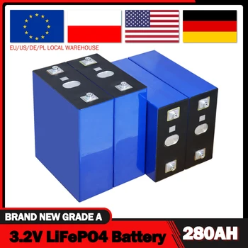 4/8/16/32/48PCS LiFePO4 Аккумулятор 280Ah 3.2V Аккумуляторная Батарея Глубокого Цикла Batteri Pack Солнечной Энергетической Системы для Гольф-Кара 12V 24V 48V RV Изображение