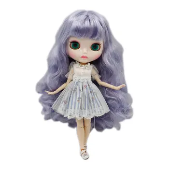 Кукла ICY DBS Blyth Фиолетовые волосы, суставы тела, Белая кожа, вырезанные губы, лицо 1/6 BJD BL6005 / 1049 Изображение