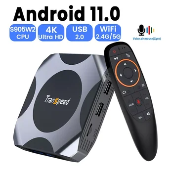 Transpeed AV1 Android 11 Amlogic S905W2 TV Box 2,4 G и 5,8 G Wifi BT5.0 32G 64G Медиаплеер 4K 3D быстрая телеприставка Изображение