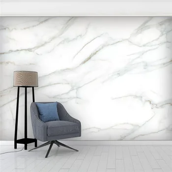 обои на заказ beibehang 3d HD большая белая мраморная стена гостиная спальня кабинет декоративная роспись фотообои 3d papier peint Изображение