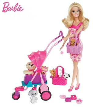 Набор кукол Barbie с очаровательными домашними животными, аксессуары для Барби, дизайнерские игрушки для девочек, лучший подарок на день рождения для детей BCF82 Изображение