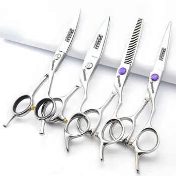 Усовершенствованные специальные аутентичные серебристо-белые парикмахерские ножницы, плоские ножницы, набор стоматологических ножниц Изображение