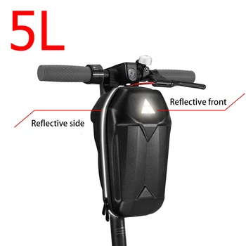 Универсальная сумка для электрического скутера объемом 1,5 л для Xiaomi M365, передние сумки для скутера, водонепроницаемые сумки для хранения велосипедов с жестким покрытием EVA, подвесные сумки для хранения Изображение