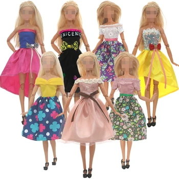 1 комплект одежды Повседневная модная одежда Одежда ручной работы Подходит для куклы Барби 30 см Аксессуары Подарок своими руками Изображение