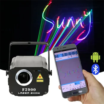 2000 МВт 2 Вт приложение RGB анимационный лазерный луч для освещения сцены dj disco F2900 Изображение