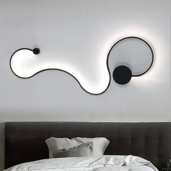 Ретро винтажный настенный светильник для спальни, гостиной, прикроватной тумбочки, Змеиный длинный светильник, украшение интерьера дома, светодиодные шланги, настенный светильник Изображение