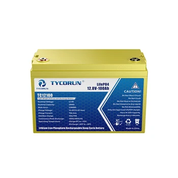Портативный аккумулятор Tycorun power bank глубокого цикла 12 В 100 ач lifepo4 для хранения солнечной системы Изображение