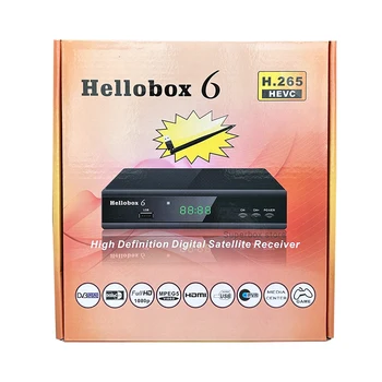 Спутниковый ресивер Hellobox 6 Поддерживает H.265 HEVC T2MI USB WiFi Auto Powervu Cline Hellobox6 Изображение