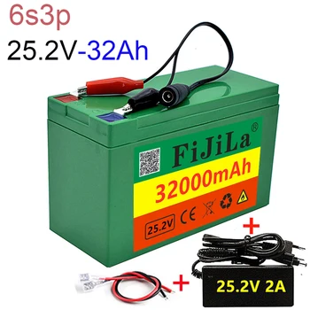 24V32,0Ah 6s3p18650 Batterie Lithium-Batterie 25,2 V 32000mAh Elektrische Fahrrad Moped/Elektrische/Li ionen Akku mit ladegerät Изображение