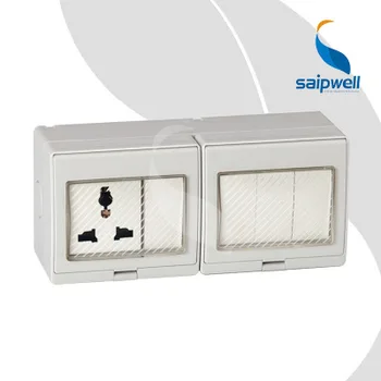 4-разрядный переключатель SaipWell с двойным управлением и многофункциональная розетка Изображение