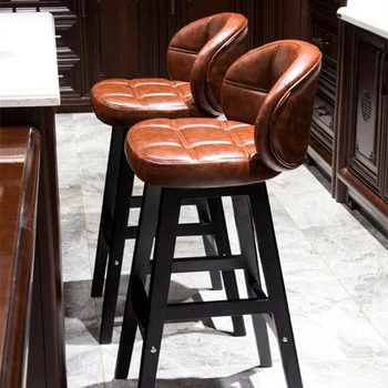Роскошные Креативные обеденные стулья, барные стулья со спинкой, Минималистичные современные обеденные стулья, Деревянная Бытовая мебель Cadeiras WZ50DC Изображение