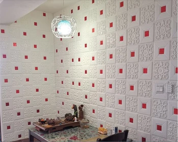 beibehang Водонепроницаемый самоклеящийся трехмерный потолок, декоративная пена, кирпичные обои, влагостойкие наклейки, обои Изображение