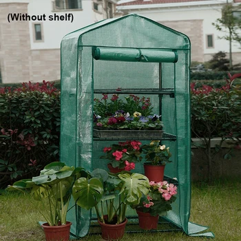 Крышка мини-садовой теплицы Сменная крышка для 4-уровневой мини-теплицы с откидной дверцей на молнии Водонепроницаемая прозрачная Изображение