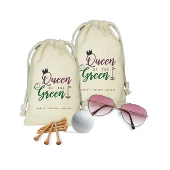 Поездка для девочек в гольф, Набор из 20 Персонализированных сумок для подарков, Женский Гольф На вынос, Подарок для женщин в гольф, Подарок для вечеринки в гольф, Королева зелени Изображение